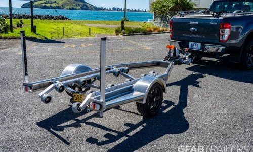GFAB Alloy Single Jetski Trailer - rear view
